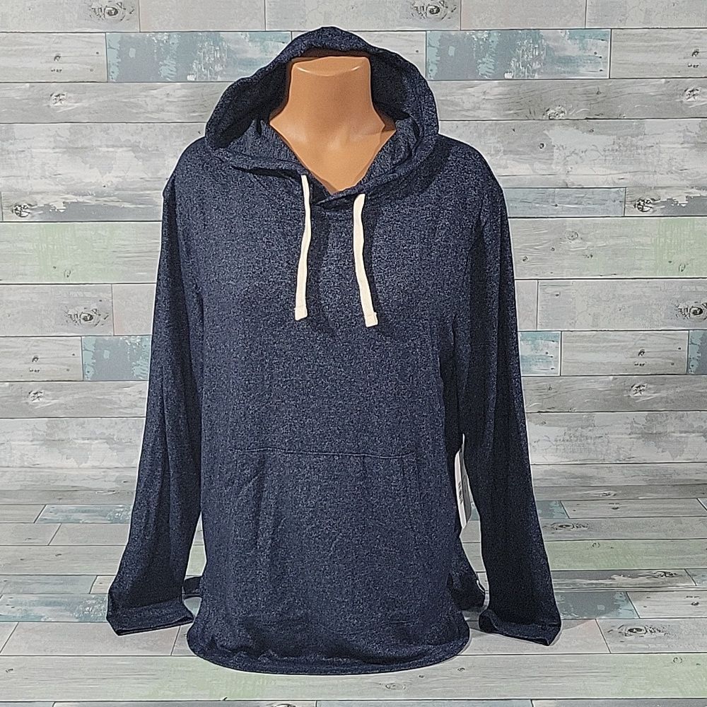 ZYIA Active Navy Pocket Boyfriend Hoodie sz Medium NWT